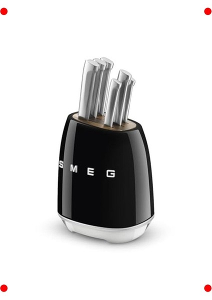 Retro Tasarım Standlı Bıçak Seti Siyah modelleri