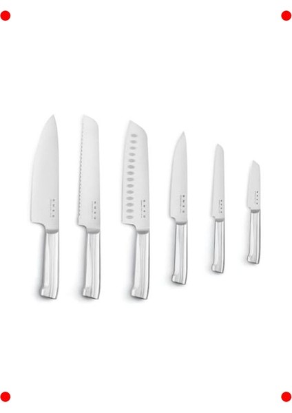 Retro Tasarım Standlı Bıçak Seti Siyah fırsatları