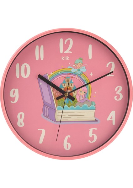 Slim Masal Çocuk Odası Duvar Saati - Pembe - 30 cm fiyatları