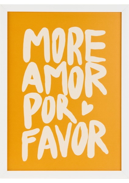 Deco More Amor Por Favor Pano - Sarı - 30X40 cm fiyatları