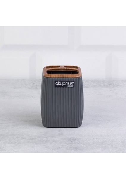 Home Çizgili Kare Diş Fırçalık - Asorti