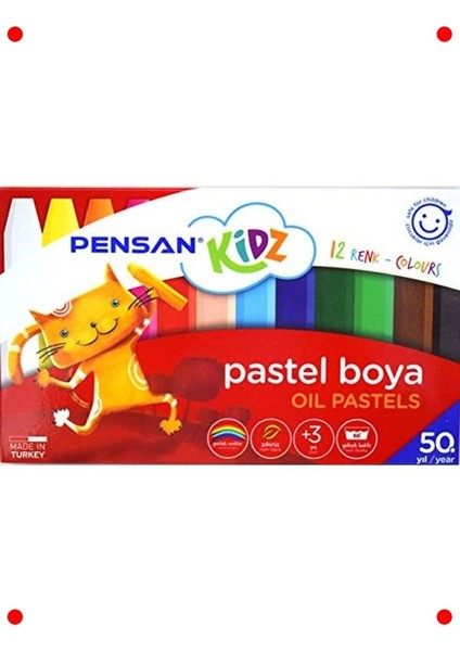 12 Renk Pastel Boya Seti