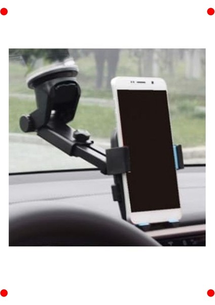 Vantuzlu Ayarlanabilir Araç Telefon Tutucu