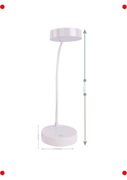 Şarjlı 20 Led'li Esnek Masa Lambası 3 Modlu modelleri