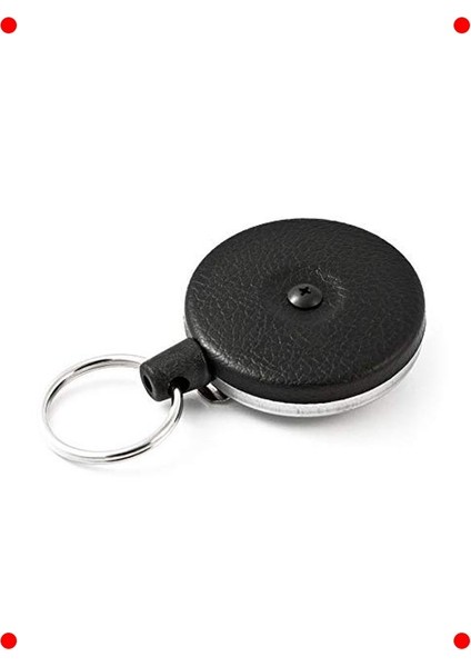 Uzatılabilir Makara Anahtarlık, Siyah Vinil