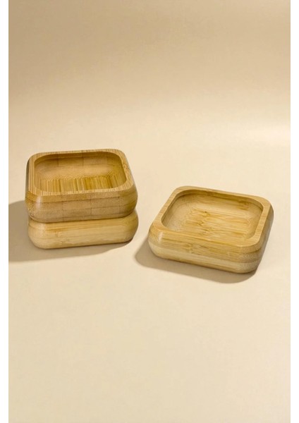 Doğal Bambu 3’lü Kare Lokumluk Çerezlik Seti – Şık ve Kullanışlı Tasarım fırsatları