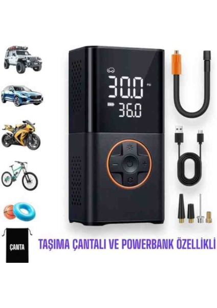 Dijital Şarjlı Akıllı Lastik Pompası | Taşınabilir Hava Kompresörü fiyatları