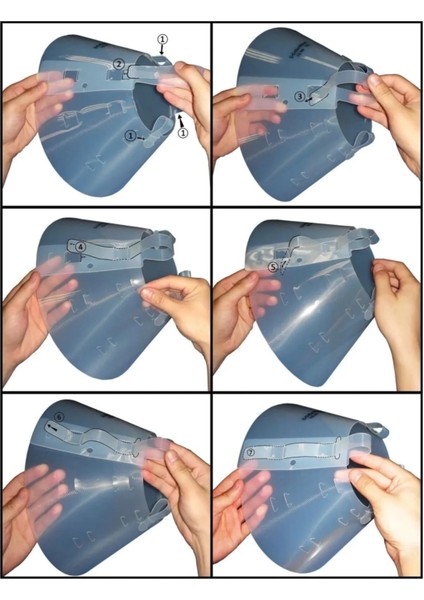 Şeffaf Elizabeth Yakalık Kedi-Köpek Boyunluk 7,5 cm modelleri