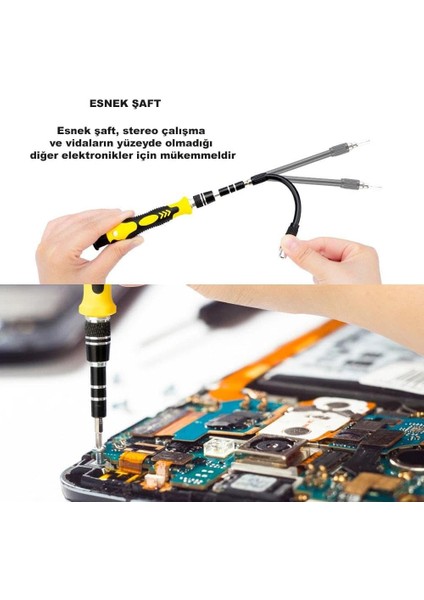 115 Parça Manyetik Tornavida Seti – Esnek Şaftlı, Uzatma Çubuklu, Telefon & Bilgisayar Tamir Seti | Profesyonel El Aletleri indirimleri
