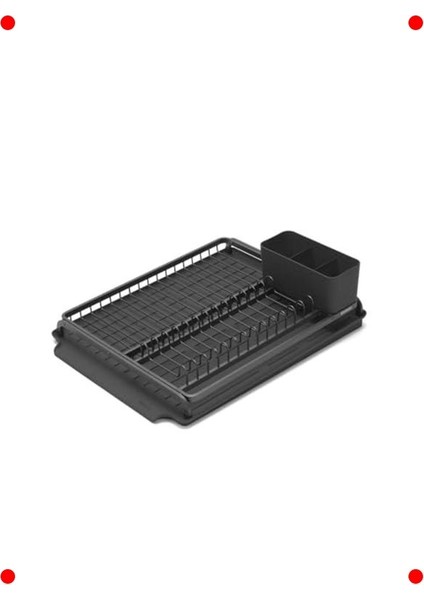 Büyük Boy Koyu Gri Bulaşık Kurutma Rafı