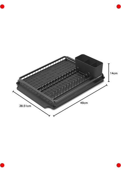 Büyük Boy Koyu Gri Bulaşık Kurutma Rafı modelleri