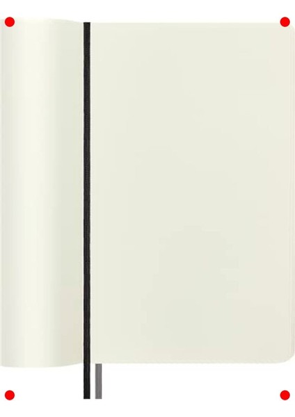 Genişletilmiş Yumuşak Kapak Defter - Siyah, Çizgisiz indirimleri