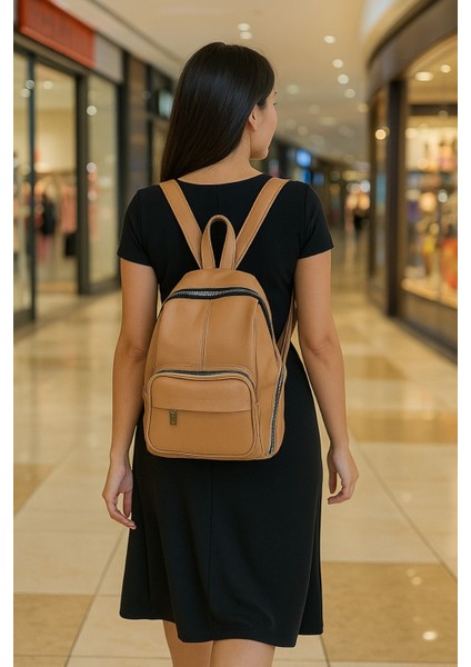 Donna Model Sırt Çantası-Yıkama Suni Deri