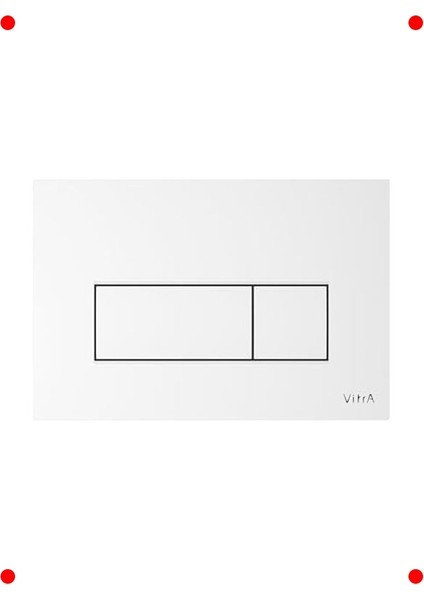 Kare Tasarım Parlak Beyaz Klozet Kumanda Paneli