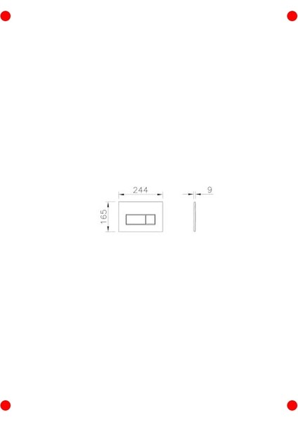 Kare Tasarım Parlak Beyaz Klozet Kumanda Paneli fiyatları