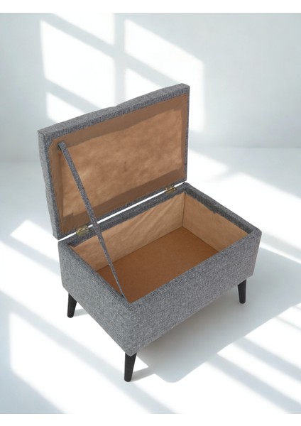 Sandıklı Keten Kumaş Puf | 60 x 40 x 45 | modelleri