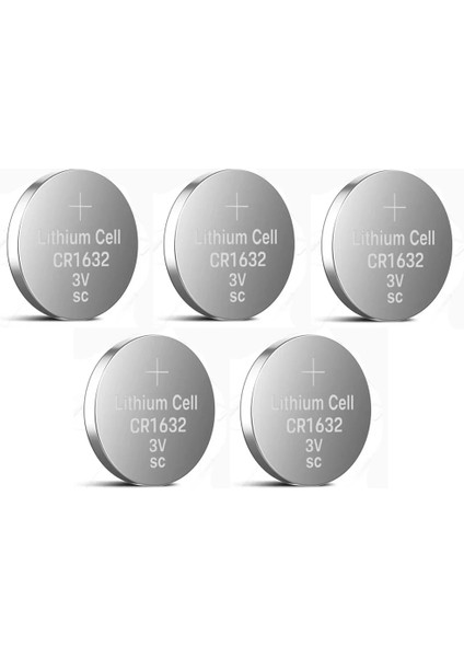 Yuma CR1632 Süper Lityum 3V 5’li Kart Düğme Pil