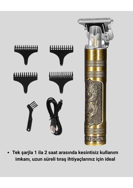 Buğz T Bıçaklı Profesyonel Çizik Tıraş Makinesi Seti – 120 Dakika Kullanım, Şarjlı & Kablolu fırsatları