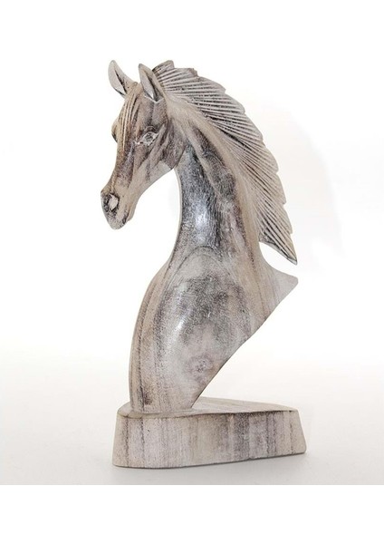 Ahşap At Büstü