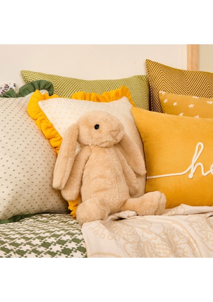 Soft Tavşan Figürlü Yastık - Asorti - 13X34 cm
