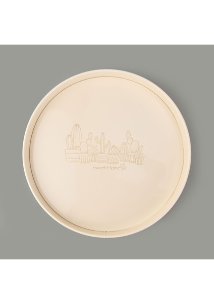 Yuvarlak Tepsi - Krem - 38 cm