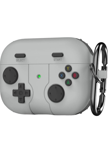 Apple Airpods Pro 3 Kılıf Retro Gamepad Gri