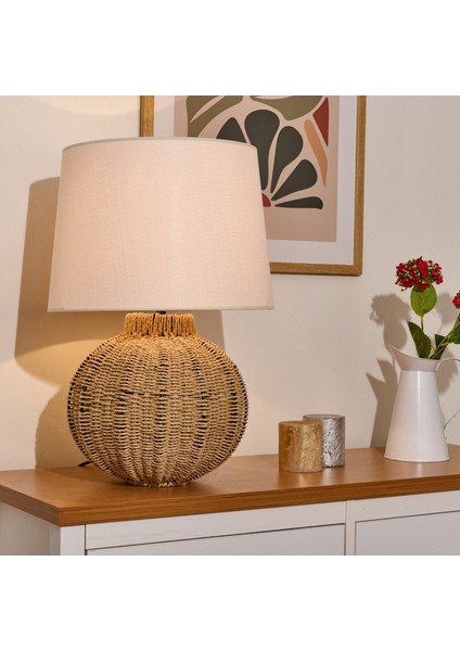 Lighting Borgo Abajur - Kahverengi / Beyaz - 50X30 cm