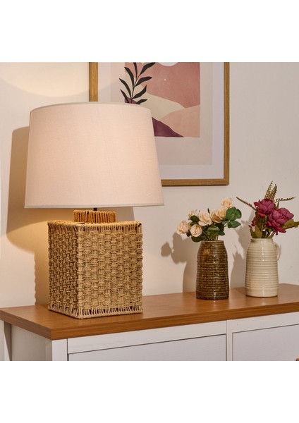 Lighting Pario Abajur - Kahverengi / Beyaz - 50X30 cm