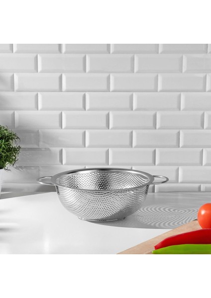 Paslanmaz Çelik Süzgeç - Gri - 20 cm