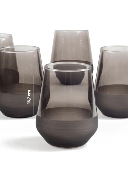 Matte 6'lı Bardak - Füme - 420 ml modelleri