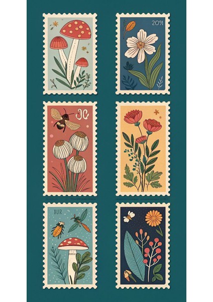 Bitki Çiçek Telefon Laptop Notebook Tablet Defter Matara Stiker Etiket ST2261