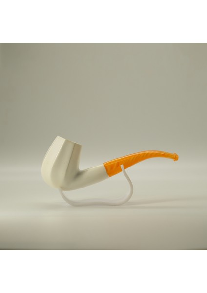 El Yapımı Oluklu Lületaşı Pipo – Kehribar Efektli Akrilik Ağızlık, Kutulu, Filtre Takılabilir modelleri