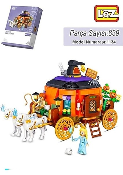 Lz-Nessiworld Kabak Arabası 839 Parça Blok Oyuncak