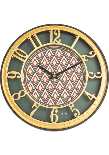 Hisar Zümrüt Duvar Saati - Renkli - 40 cm