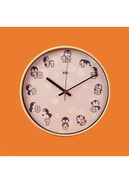 Slim Paytak Çocuk Odası Duvar Saati - Krem - 30 cm fiyatları