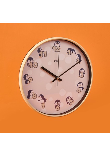 Slim Paytak Çocuk Odası Duvar Saati - Krem - 30 cm modelleri