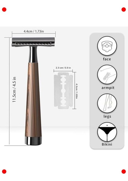 Paslanmaz Çelik Çift Yönlü Manuel Traş Bıçağı + 10 Jilet fiyatları