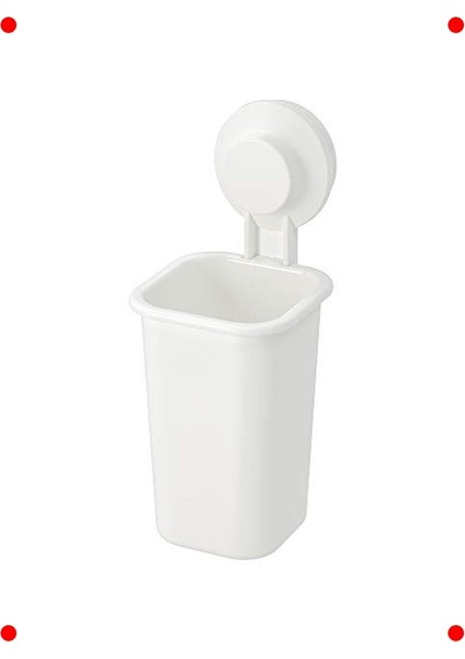 Vantuzlu Beyaz Diş Fırçası Tutacağı Banyo Için