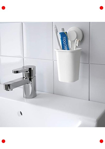 Vantuzlu Beyaz Diş Fırçası Tutacağı Banyo Için indirimleri