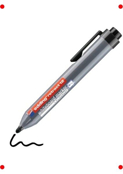 Siyah Beyaz Tahta Kalemi - Yuvarlak Uç