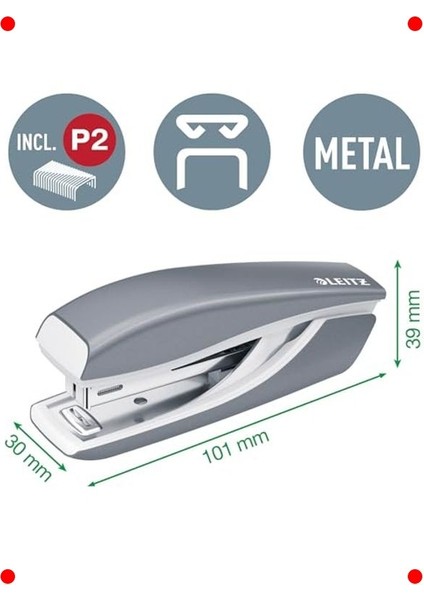 Mini Delgeç ve Zımba Seti, 10 Sayfa, No.10 Teli, Beyaz modelleri