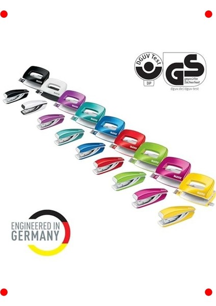 Mini Delgeç ve Zımba Seti, 10 Sayfa, No.10 Teli, Beyaz indirimleri