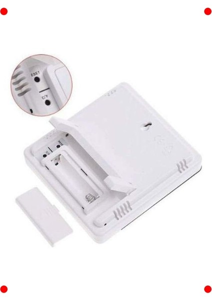 Dijital Saatli Sıcaklık & Nem Ölçer (Higrometre) fırsatları