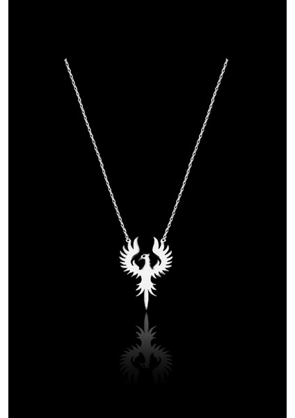 925 Ayar Gümüş Anka Kuşu Kadın Kolye modelleri