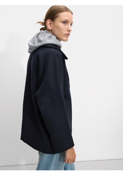 Düğmeli Yün Kaban modelleri