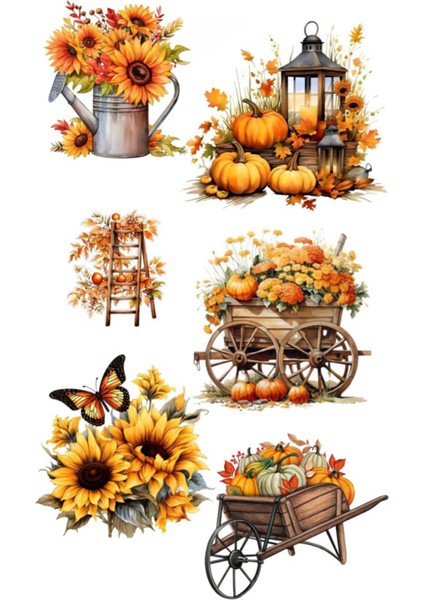 Biyki Çiçek Telefon Laptop Notebook Tablet Defter Matara Stiker Etiket ST2133