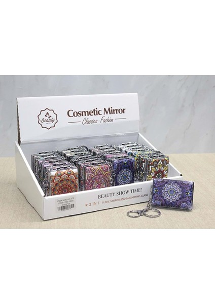 Taşlı El Aynası Anahtarlık