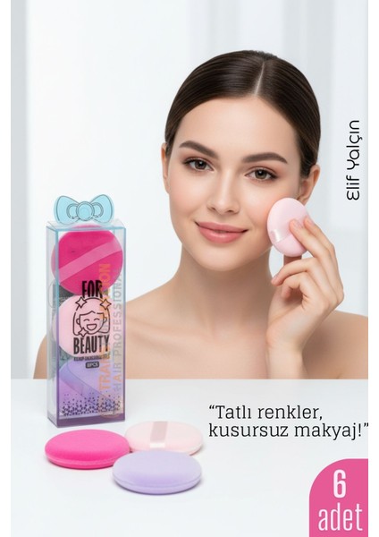 6'lı Makyaj Süngeri Seti – Yumuşak Dokulu, Latex-Free, Pürüzsüz Uygulama Için Ideal 722337