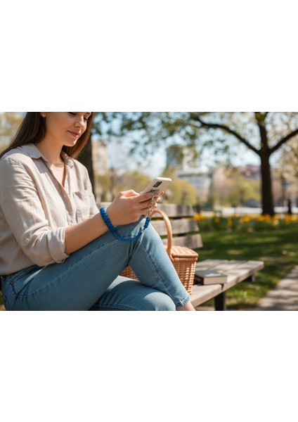 Mavi Bileklik Telefon El Askısı Tüm Kılıflara Uyumlu fırsatları