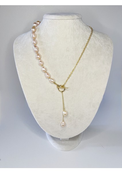 Gerçek Inci & Altın Kaplama Kolye Seti modelleri